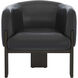 Trine Dark Brown / Vintage Black Night Leather Lounge Chair